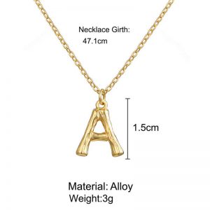 26 Letter Shape Gold Fashion Stainless Necklace