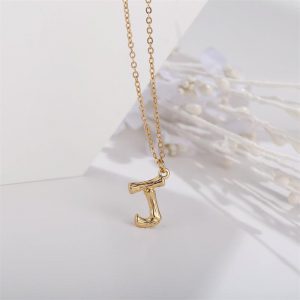 26 Letter Shape Gold Fashion Stainless Necklace