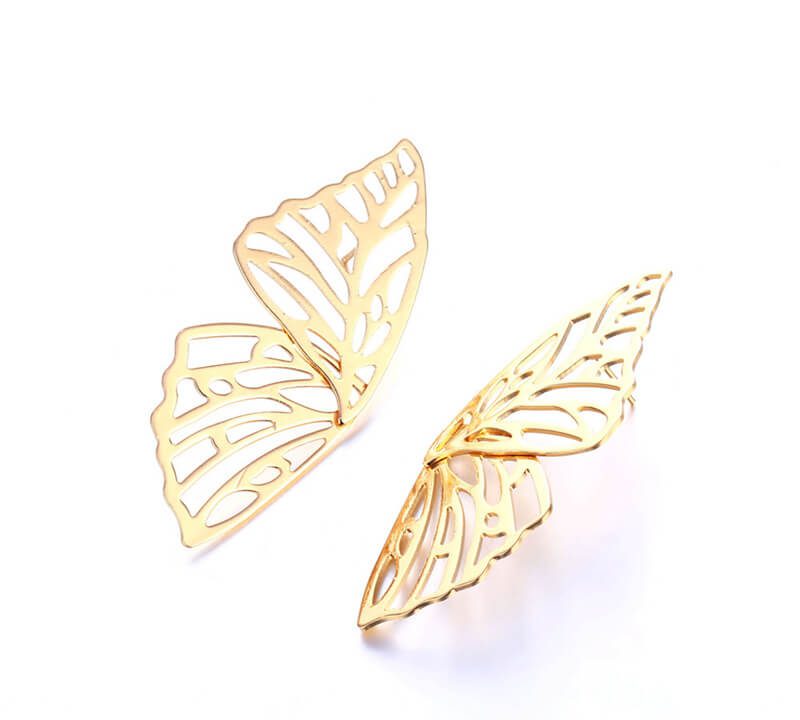 Alloy Hollow Butterfly Earrings