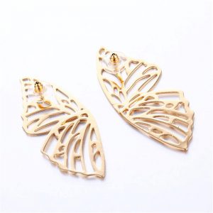 Alloy Hollow Butterfly Earrings