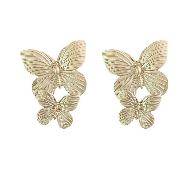 Butterfly Earrings Retro Alloy