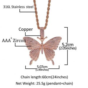 Butterfly zircon chain