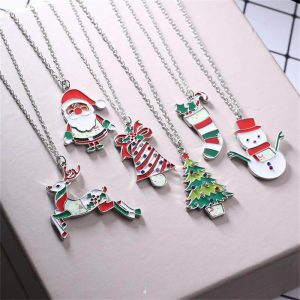 Christmas Sticker Print Necklace