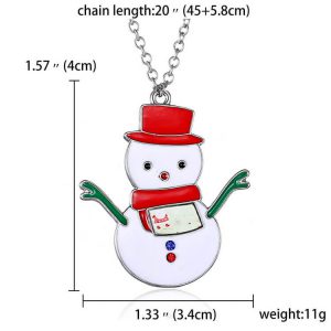 Christmas Sticker Print Necklace