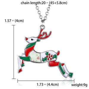 Christmas Sticker Print Necklace