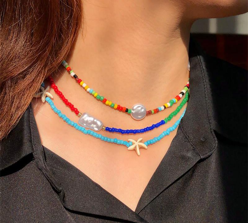 Color Necklace Multilayer Clavicle Chain