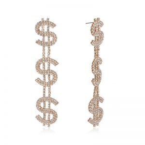 Dollar drill earrings