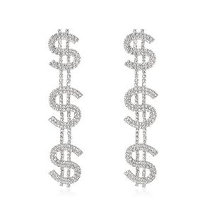 Dollar drill earrings