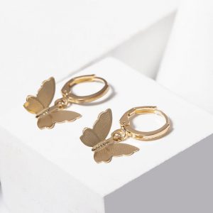 Geometric butterfly earrings