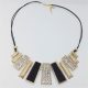 Geometric leather rope necklace