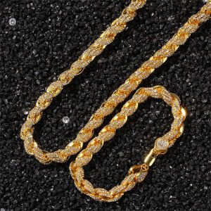 Gilt zircon necklace