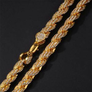 Gilt zircon necklace