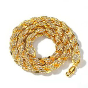 Gilt zircon necklace