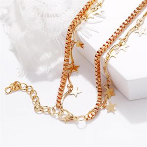 Gold Eye Shape Fashion Necklace