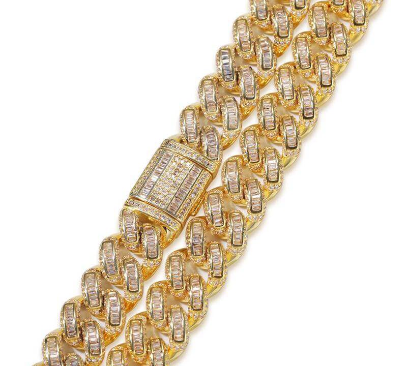 Gold zircon necklace