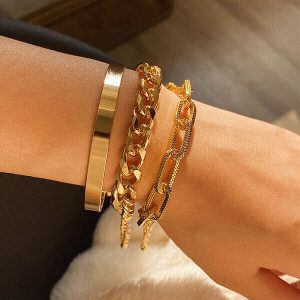 Golden chain bracelet