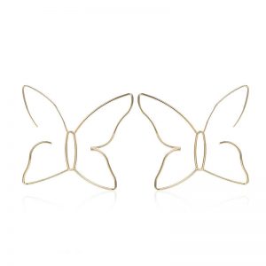 Hollow butterfly outline geometric earrings