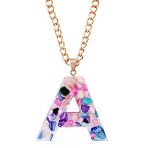 Letter Gold Chain Necklace Pendent