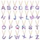 Letter Gold Chain Necklace Pendent