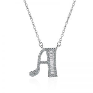 Letter diamond necklace