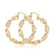 Mixed brass gold-plated hoop earrings