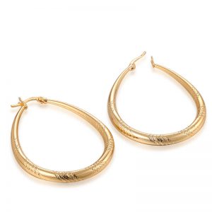 Mixed brass gold-plated hoop earrings