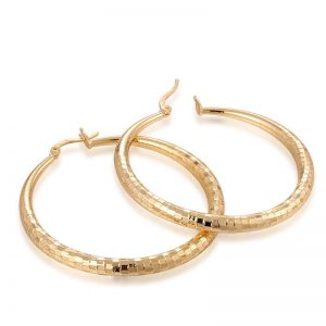 Mixed brass gold-plated hoop earrings