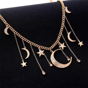 Gold Moon Necklace