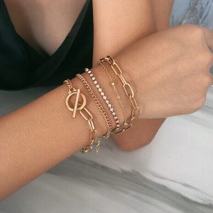 Simple geometric OT buckle wild bracelet