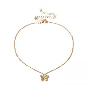 Single-layer butterfly necklace