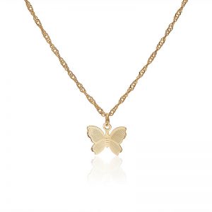 Single-layer butterfly necklace