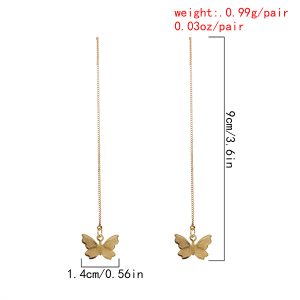 Small butterfly pendant tassel ear line