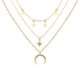 Star Moon Shape Gold Fashion Accessories Necklace