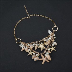 Starfish Shell Conch Necklace