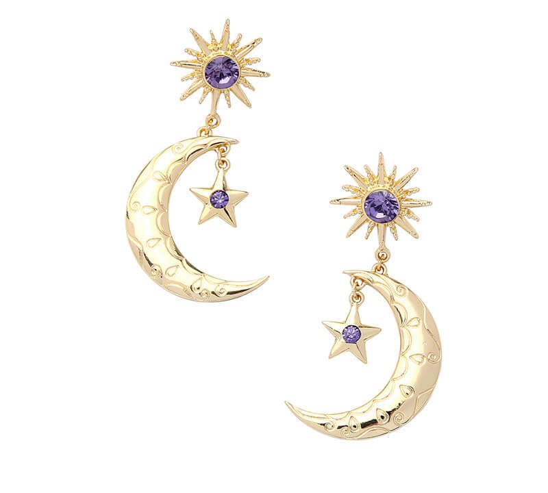 Sun Moon Stars Drop Earrings