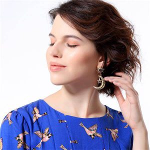 Sun Moon Stars Drop Earrings