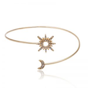 Sun and moon arm bracelet