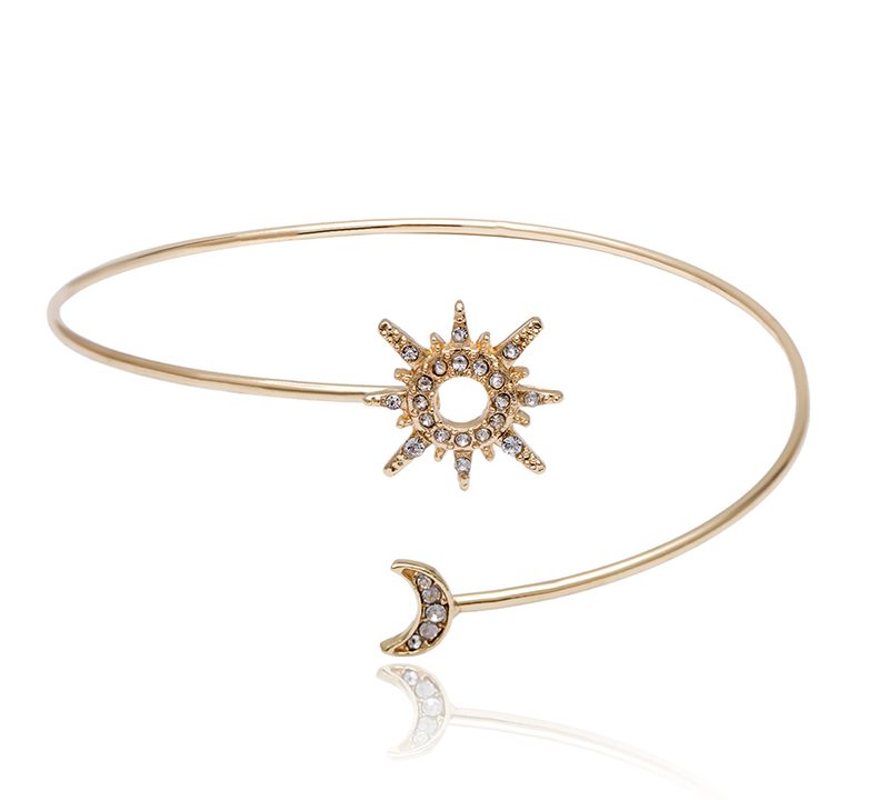 Sun and moon arm bracelet