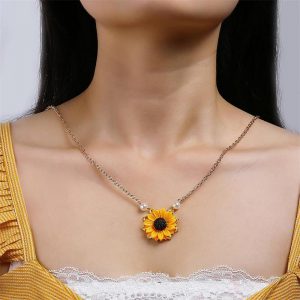 Sunflower Collar Necklace