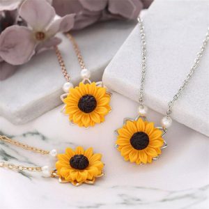 Sunflower Collar Necklace