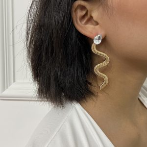 Twisted alloy earrings