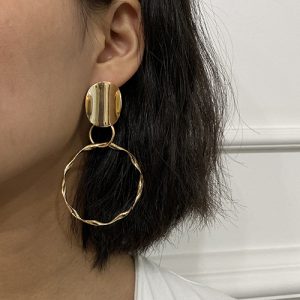 Twisted alloy earrings