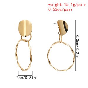 Twisted alloy earrings