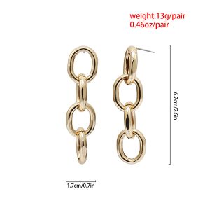 Twisted alloy earrings