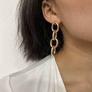 Twisted alloy earrings