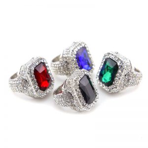 Alloy gemstone ring