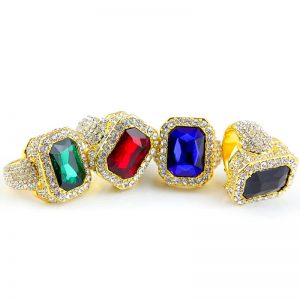 Alloy gemstone ring