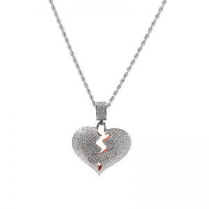 Alloy necklace OK stretch love pendant