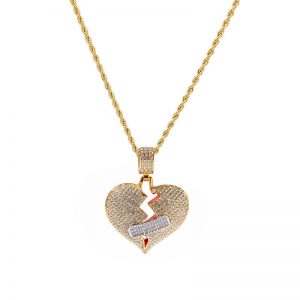 Alloy necklace OK stretch love pendant