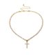 Cross Short Clavicle Necklace